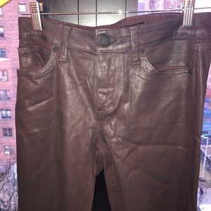 Coated High Rise Skinny Jeans